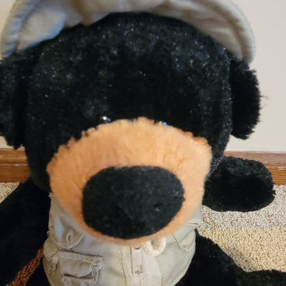 Fishing Buddy Black Bear Stuffed Animal